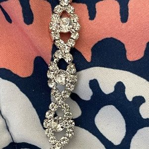 Miraculous Garden Silver Plated Infinity Shiny Rhinestone Choker Necklace